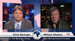 Chris Beringer and William Shatner on "Moving America Forward"